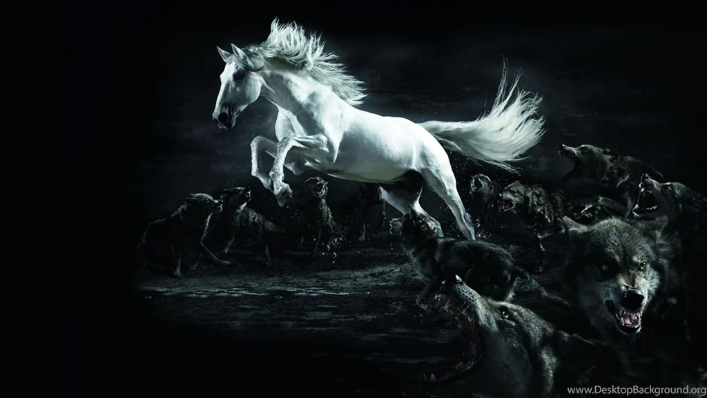 Wolf And Horse Awesome 1280 X 720 For Monitors Widescreen ...