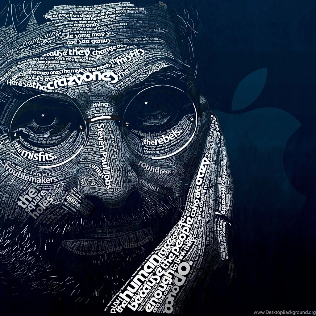 Download Steve Jobs Typographic Portrait HD Wallpapers For iPad ...