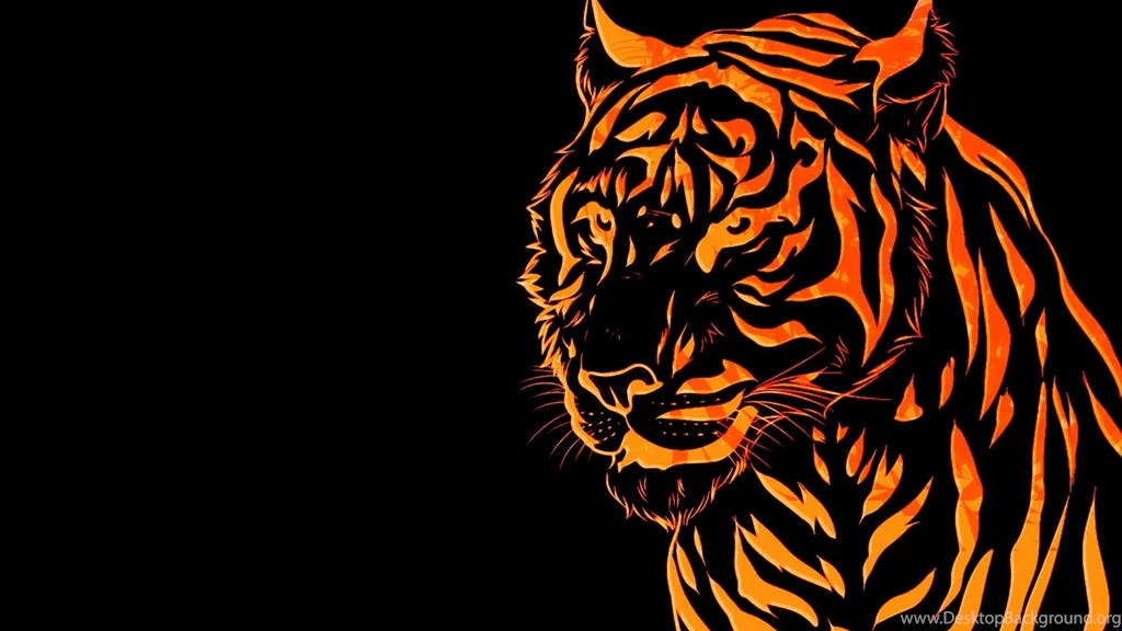 Fire Tiger Abstract Hd Wallpapers