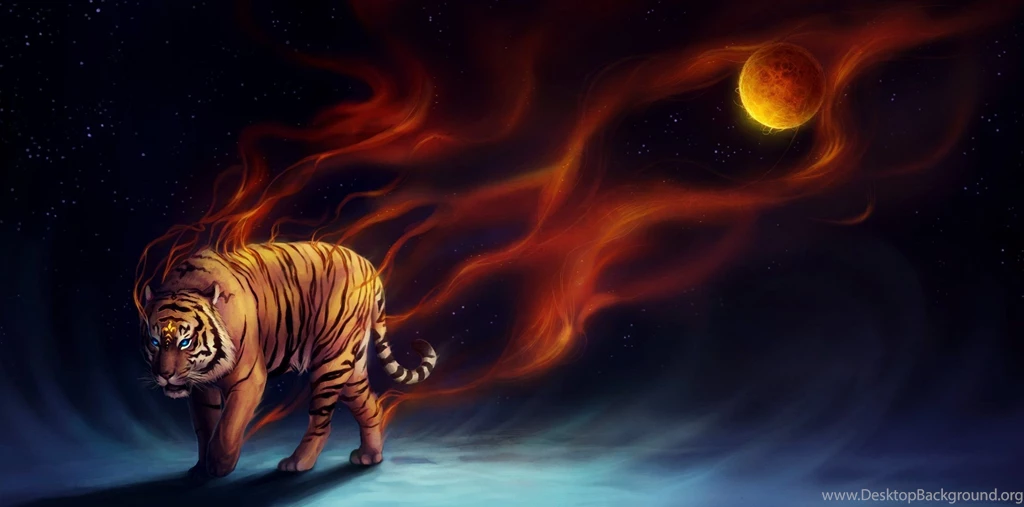 Art Sanguisgelidus Tiger Planet Fire HD Wallpapers