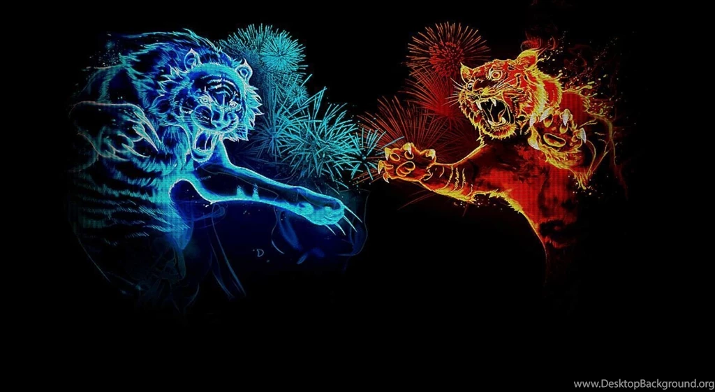 Abstract Fire Tiger Wallpapers Hd