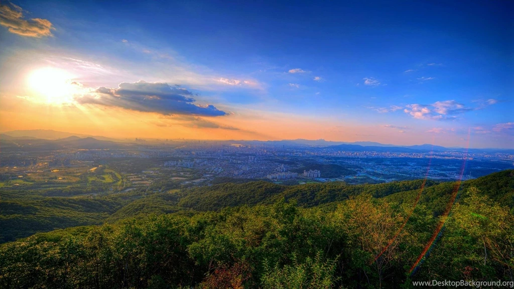 Blue Clouds Landscapes Nature Cityscapes Hills Skies Wallpapers ...