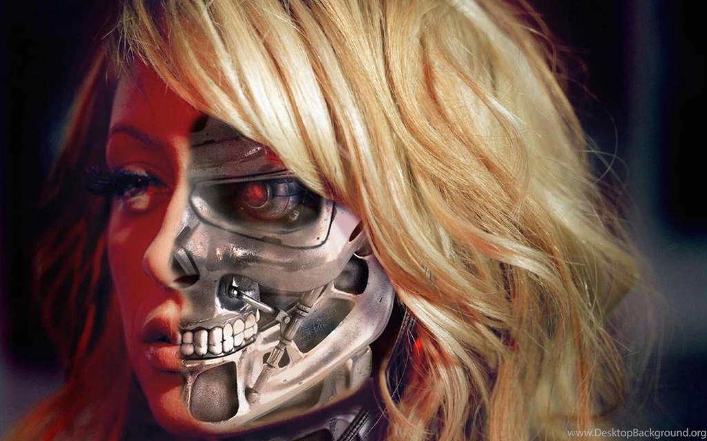 Download Wallpapers 3840x2400 Robot, Cyborg, Girl, Face, Hair ...