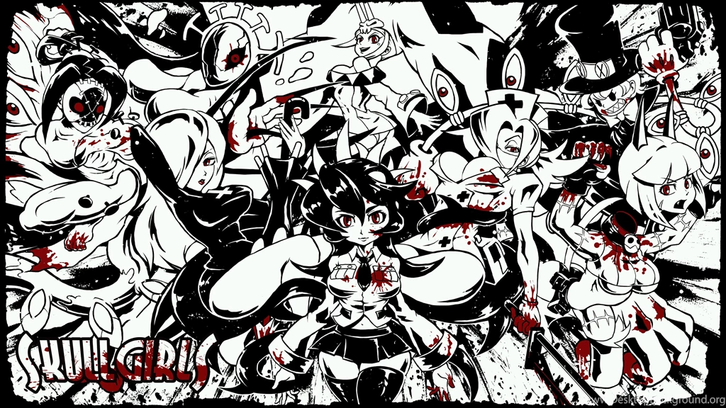 SKULLGIRLS Action Fighting Chibi Girl Girls Skull Warrior Anime ...