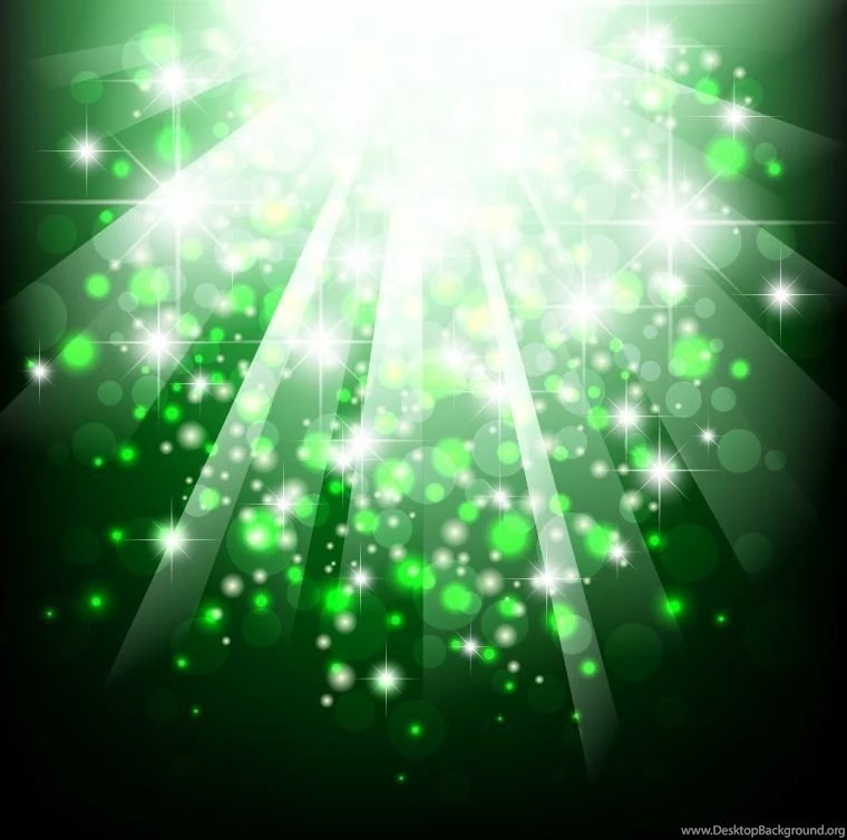 Green Bokeh Abstract Light Backgrounds Vector Illustration