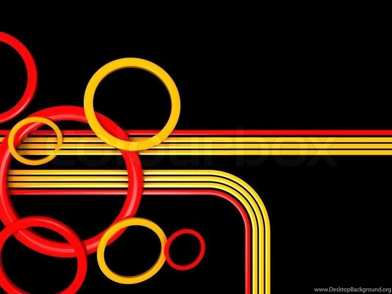 Abstract 3d Illustration Of Colorful Ornament Over Black ...