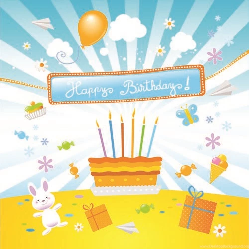 Happy Birthday To Baby Cute Backgrounds Vector   Vector Backgrounds ...