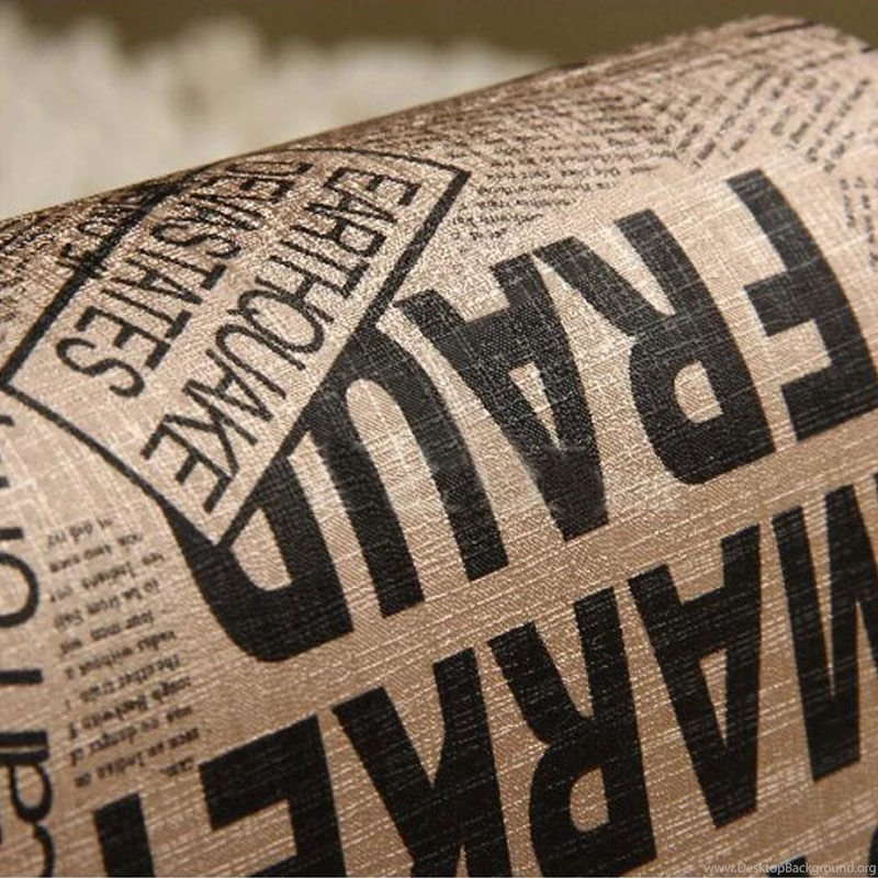 High Quality White Black Newspaper Wallpapers Roll Designer Fine ...