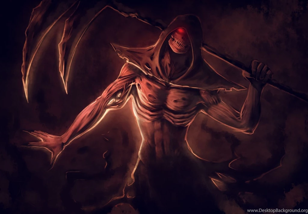 Dark Grim Reaper Horror Skeletons Skull Creepy Anime Wallpapers ...