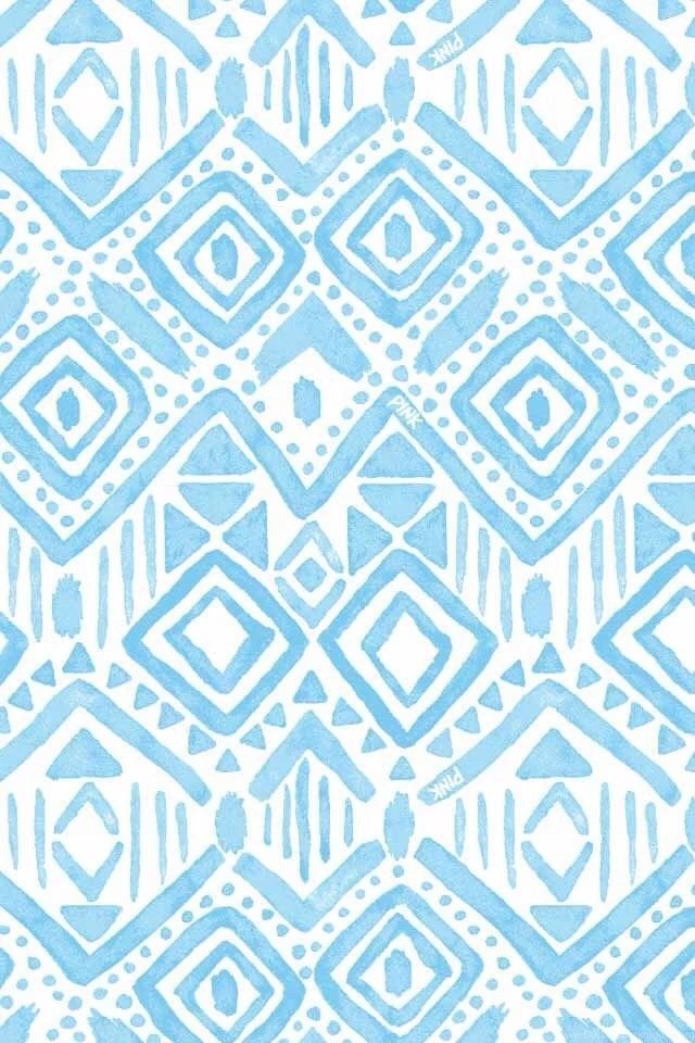 Light Blue Tribal Print