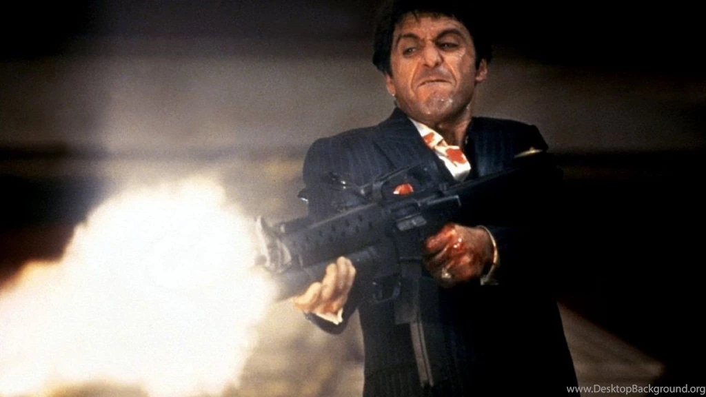 SCARFACE Crime Drama Movie Film Weapon Gun Battle Dark Wallpapers ...