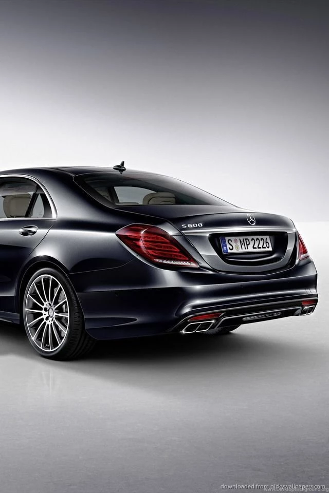 Download Mercedes Benz S 600 Back View Wallpapers For iPhone 4
