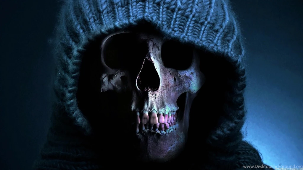 1920x1080px Blue Skull Texture