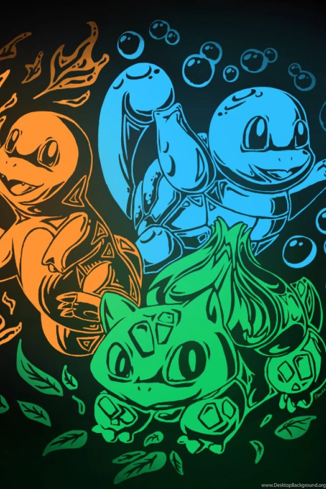 HDscreen: Bulbasaur Charmander Pokemon Squirtle Kanto Desktop ...