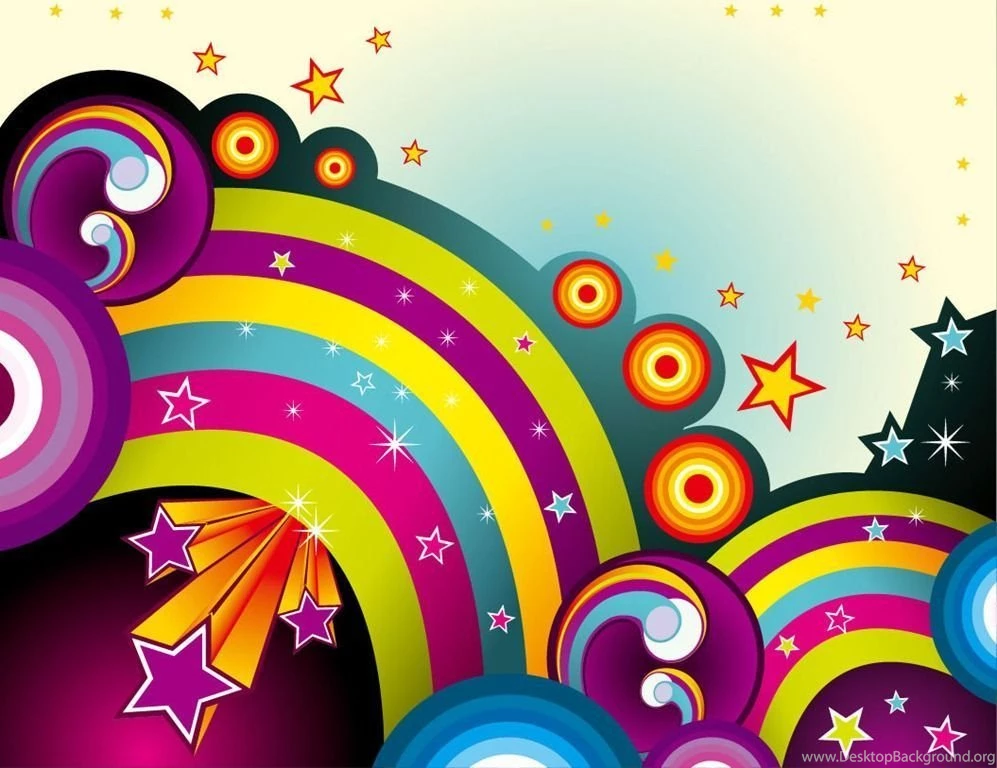 Free Wonderful Colorful Backgrounds Vector Graphic Set