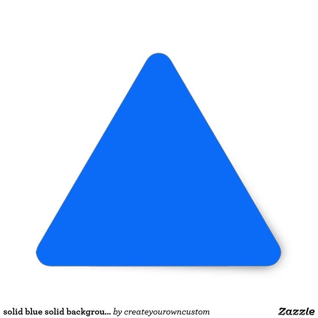 Solid Blue Solid Backgrounds Solid Color Triangle Sticker