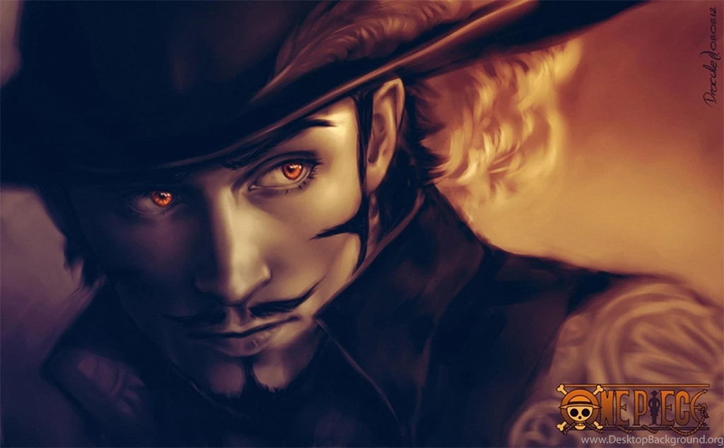 One Piece Dracule Mihawk Hat Glance Face Anime Vampire Wallpapers ...