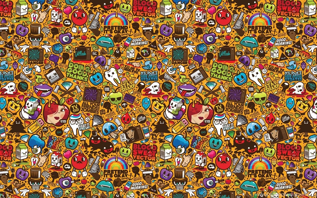 Doodle Jthree Pop Art Retro HD Wallpapers