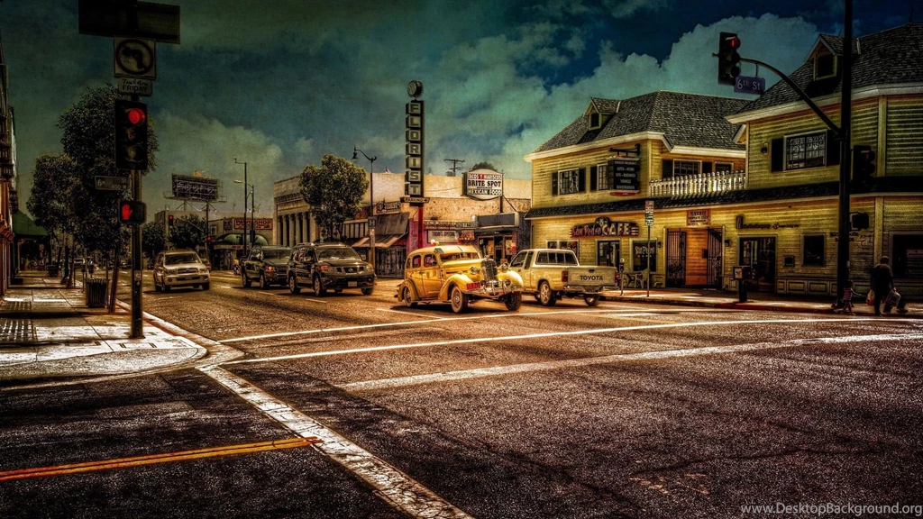 Retro City Painting HD Awe inspiring Wallpapers Free HD Wallpapers ...