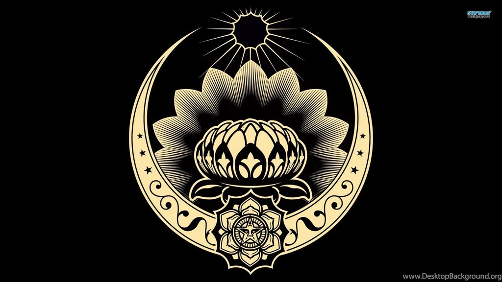 Obey   Lotus Ornament Wallpapers   Vector Wallpapers