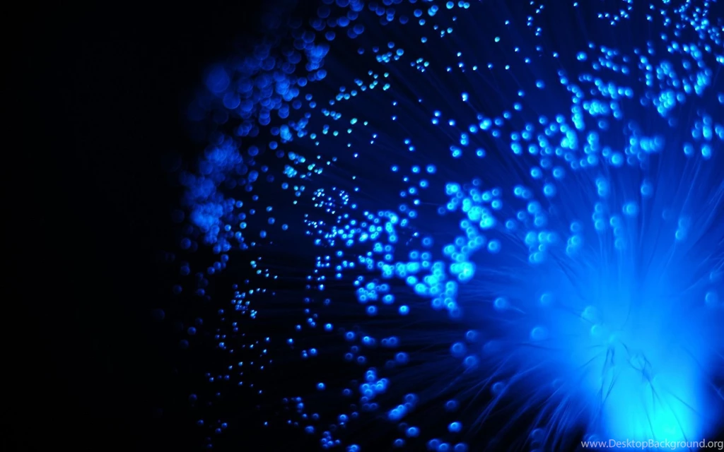 Lights Bokeh Blue Light Optical Fiber