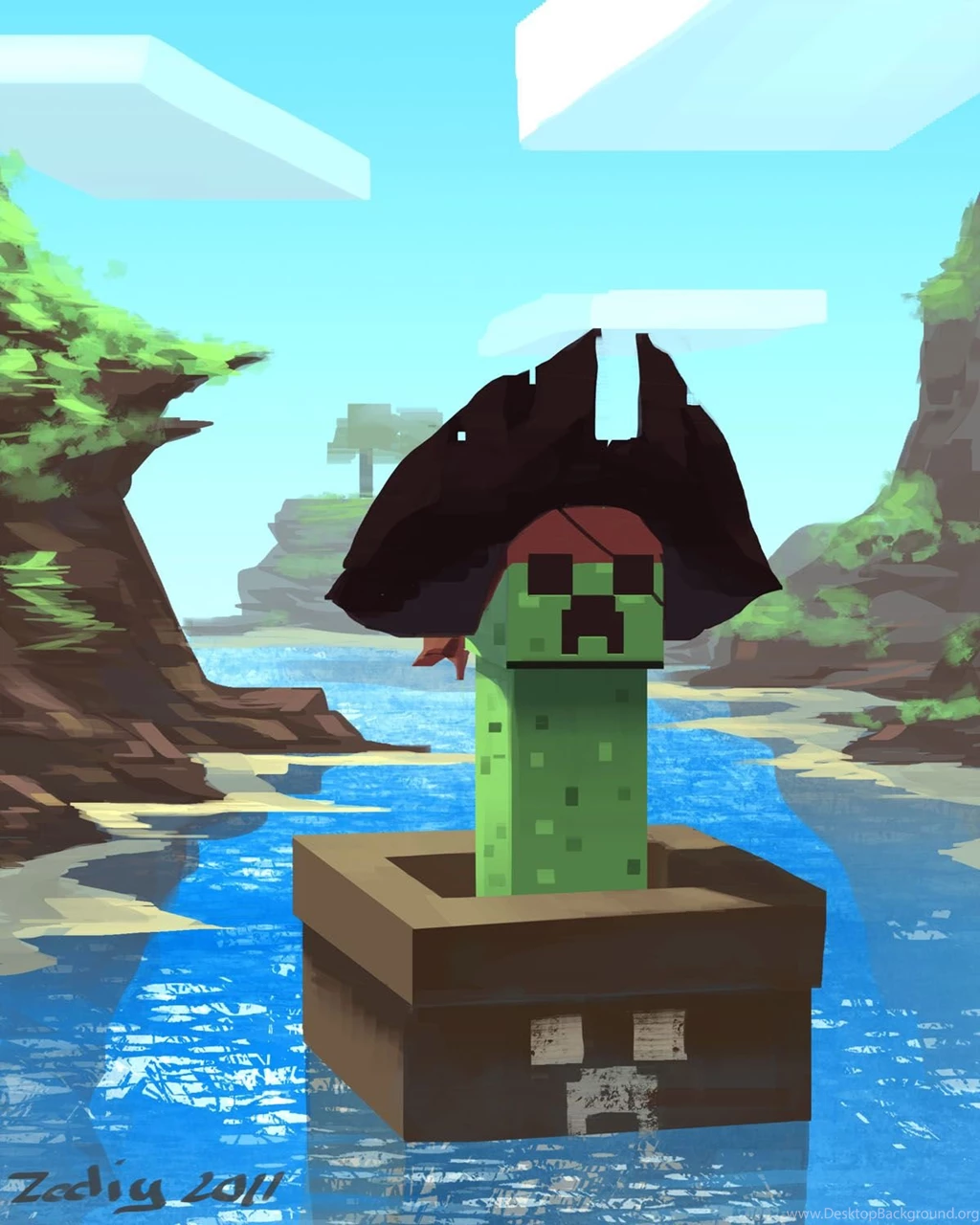 The Minecraft Creeper Pirate By Zedig On DeviantArt
