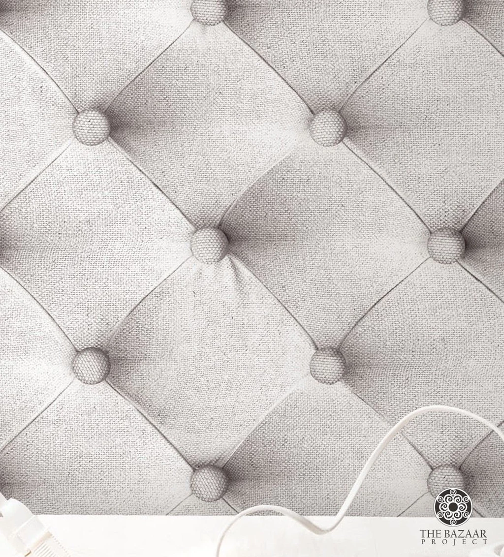 Traditional Linen Twine Tufted Leather Wallpapers
