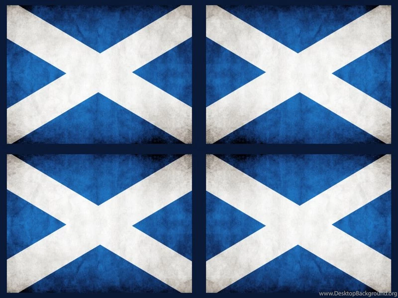 Scotland Flag; Weathered Fabric   Rengal   Spoonflower