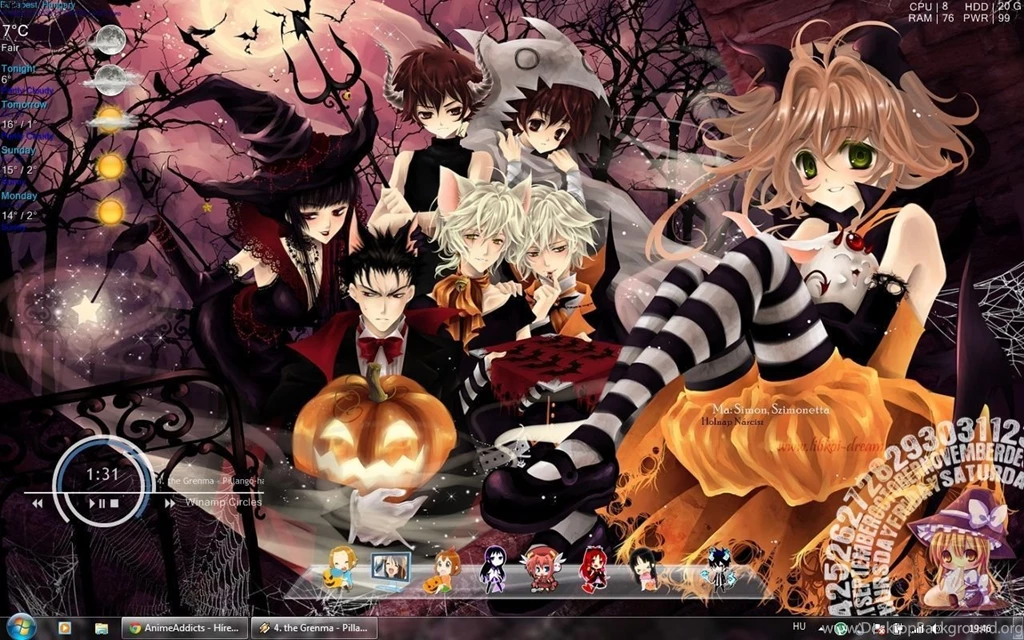 DeviantArt: More Like Halloween Anime Desktop By Zoei chan