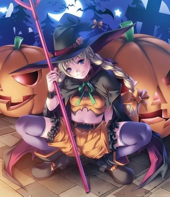 Here Is A Happy Halloween Anime Wallpaper. It Was Made By My Fav ...