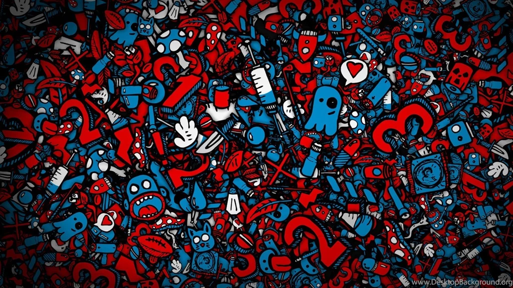 Blue And Red Figurine And Numbers