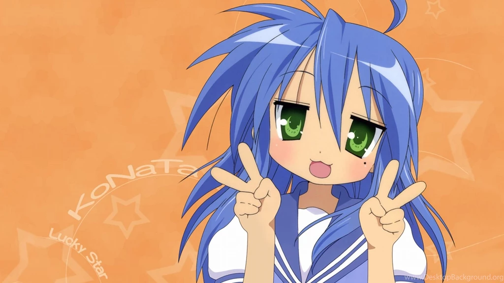 Download Wallpapers 1920x1080 Lucky Star, Izumi Konata, Girl, Joy ...