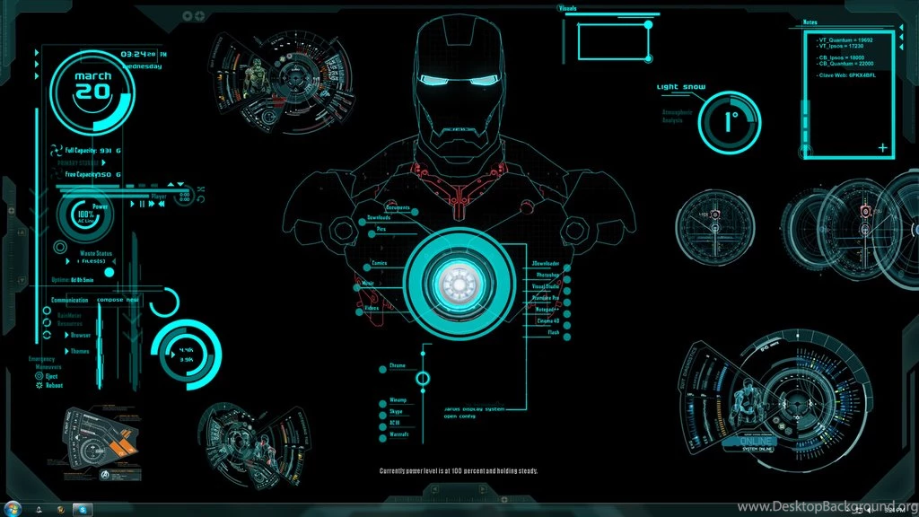 DeviantArt: More Like JARVIS + Iron Man : Red Wallpapers By Edreyes
