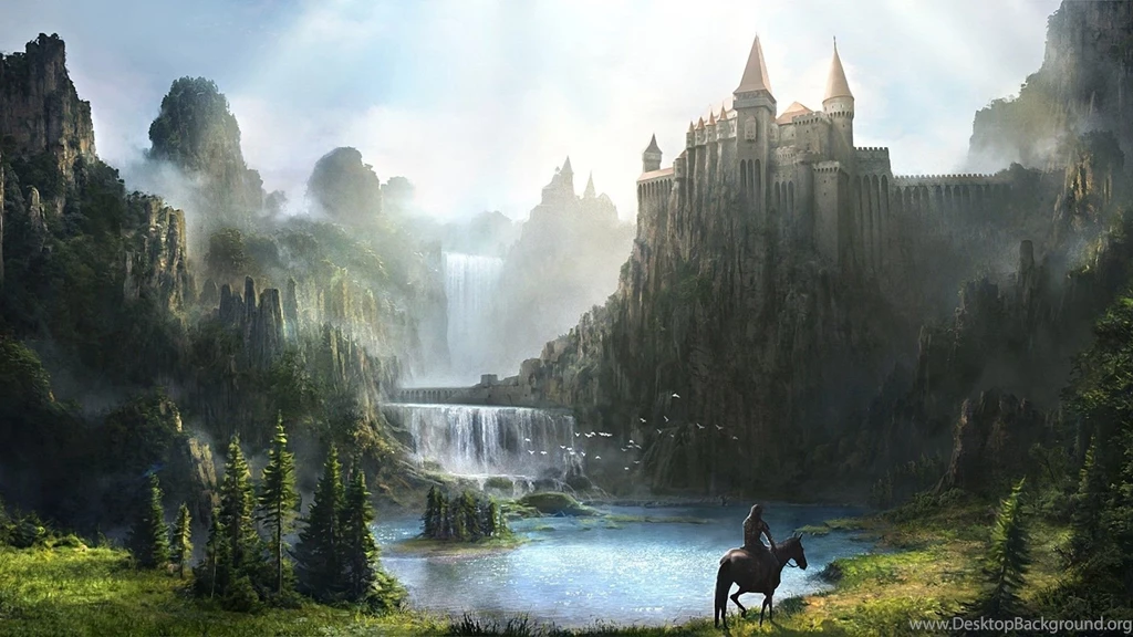 Fantasy Waterfall Castle HD Wallpapers.jpg