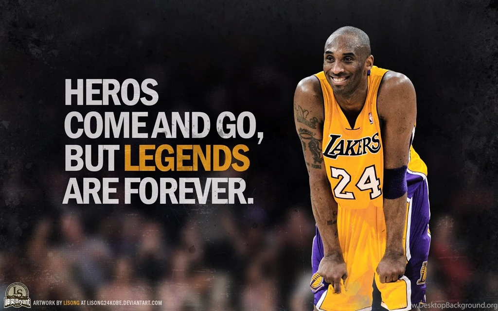Text Heroes Nba Basketball Kobe Bryant Los Angeles Lakers Logos Hd ...