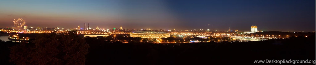Panorama Of Moscow At Night Wallpapers (