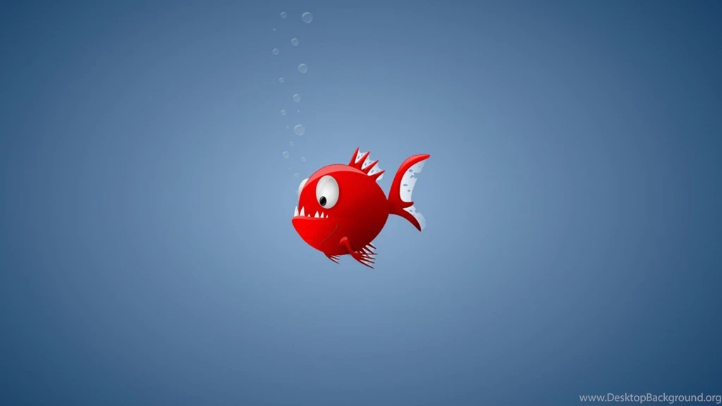 Download Fish Alone Cartoon Wallpapers HD Desktop Mobile