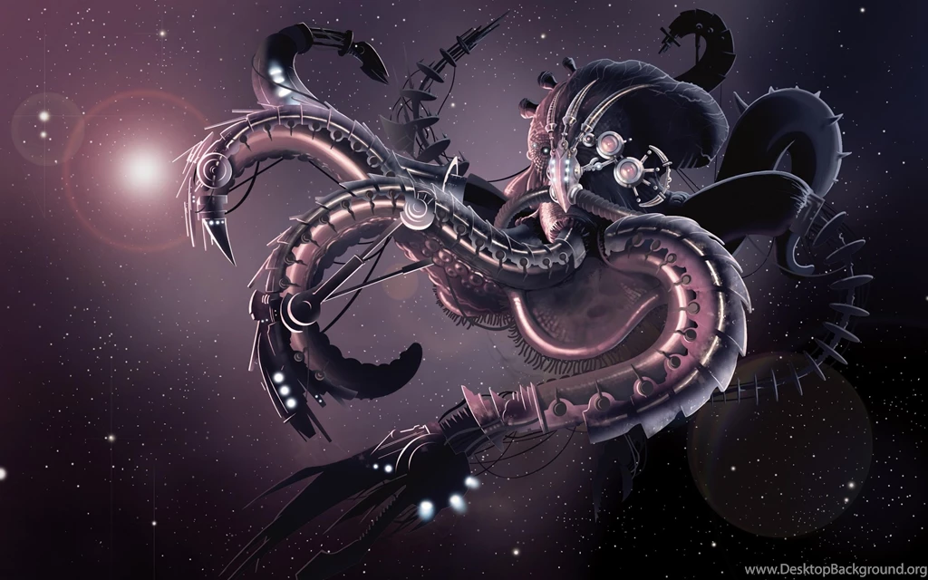 Download Wallpapers 3840x2400 Creature, Octopus, Robot, Tentacles ...