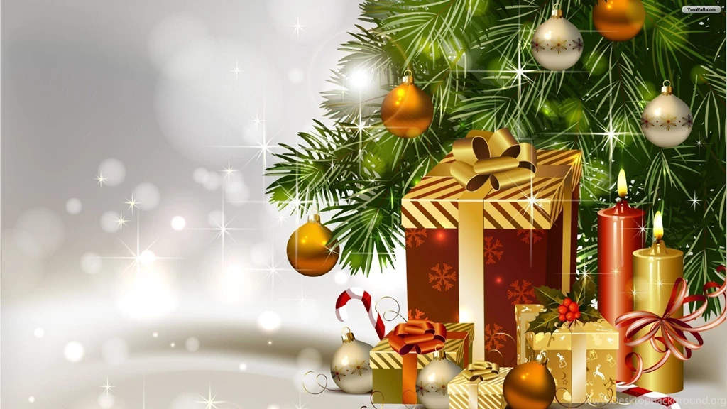Gifts Under Merry Christmas Tree Wallpapers