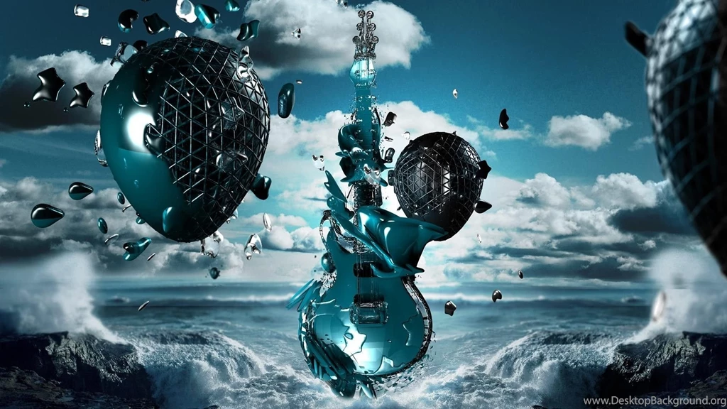 Stylized Electric Guitar, 1920x1080 HD Wallpapers And FREE Stock Photo