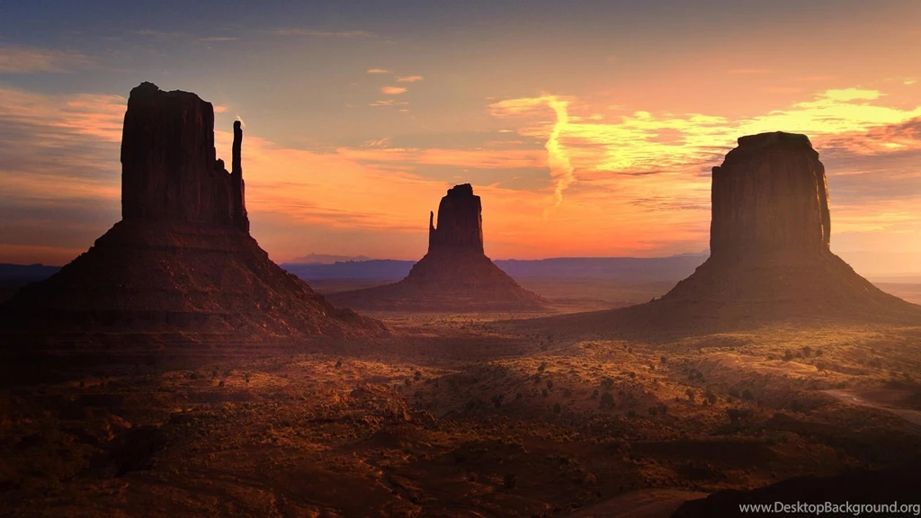 Light, Sunrise, Utah, Monument Valley, Mittens :: Wallpapers