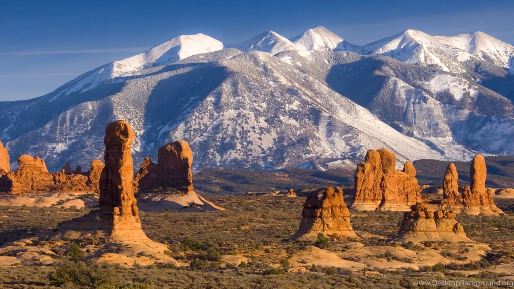 La Sal Mountains, Arches National Park, Utah Widescreen Wallpapers ...