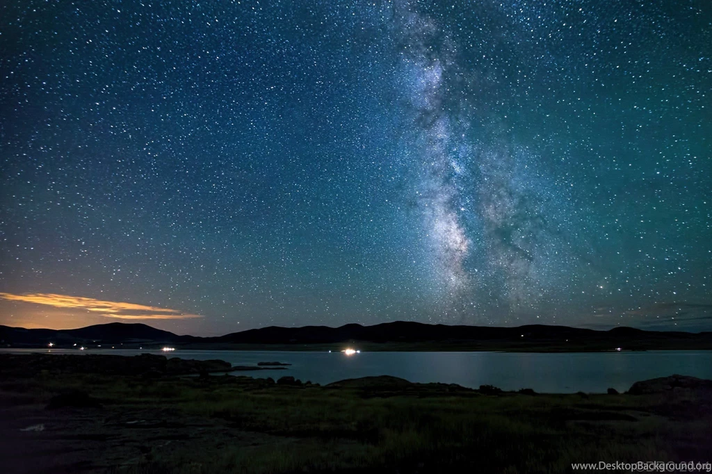 Galaxy Milky Night Rock Sky Space Stars Wallpapers Wallpapers ...