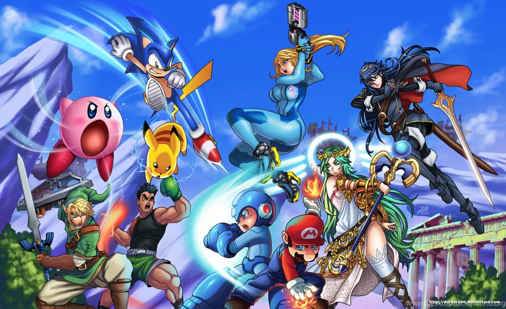 Kirby Link (zelda) Pikachu Samus Aran Sonic Sonic The Hedgehog ...