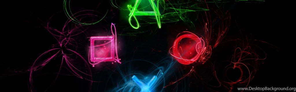 Download Wallpapers 3840x1200 Playstation, Symbols, Graphics Dual ...