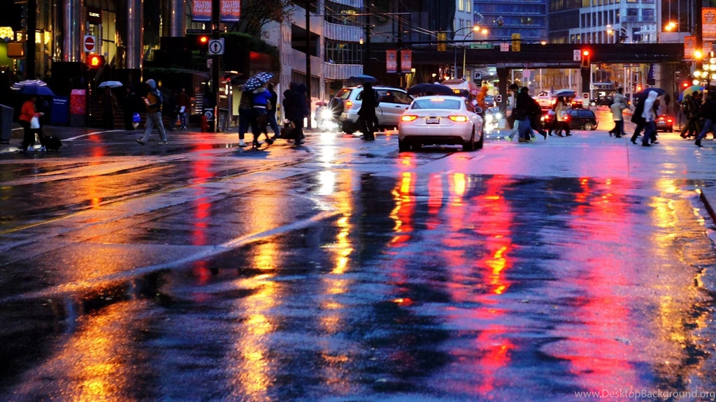 2560x1440 Wet City Streets Desktop PC And Mac Wallpapers