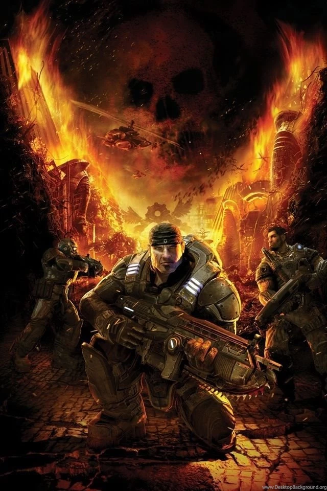 Download For iPhone Backgrounds Skull In Fire From Category Games ...