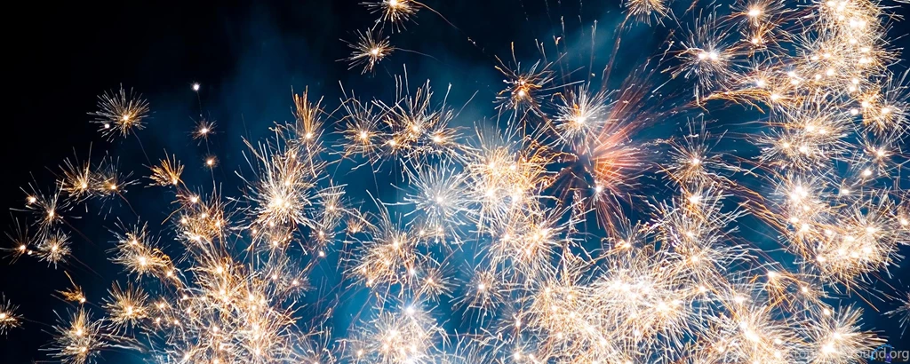 Download Wallpapers Christmas Fireworks (2560 X 1024 Dual Monitor ...