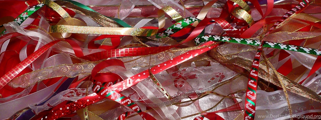 MLeWallpapers.com Christmas Ribbons