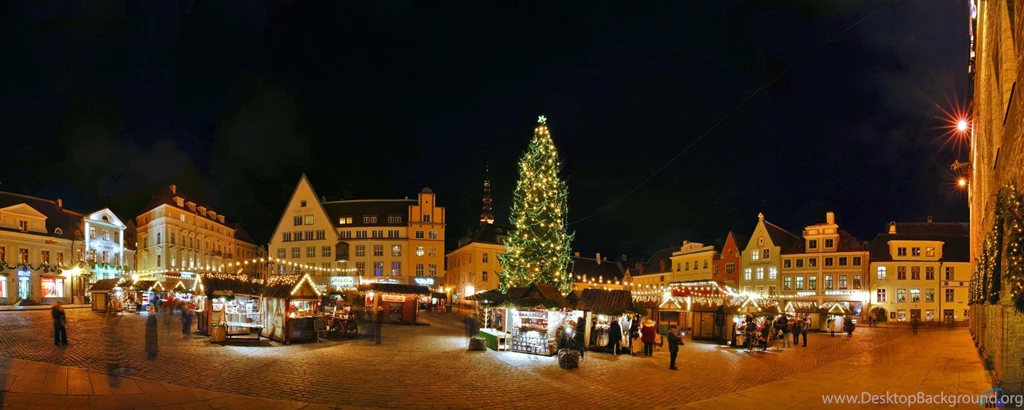 Download Wallpapers Old Town Of Tallinn, Estonia (2560 X 1024 Dual ...